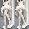 Calzini calzini da donna ultrasottifulini da donna piccante bandage bandage calze lunghe femmine giapponese lolita jk y2k sexy estate croce tube bianche calze bianche