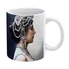 Tasses mata hari tasse blanche café 330 ml de thé en céramique tasse de thé au lait et cadeau de voyage pour les amis colorisation portrait