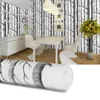 Fonds d'écran C5AC Black Blanc Birch Trepper Wallpaper moderne Design Roule Rustique Perce Rustique Bois Chambre salon