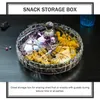 Geschirrssätze Container Trocken Obstschale mit Abdeckung Snack Hülle Acrylrunde Portion Hochzeits Süßigkeit Aufbewahrungshalter