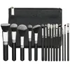 Professional 15pcs Black Makeup Brush Set Foundation Brush Bush Ocegli Spazzo di bellezza Strumenti per il trucco di bellezza 240411