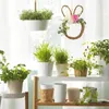 Dekoratif Çiçek Çelenk Yapay Çiçek Paskalya Kapısı Dekor Yeşillik Aynalar El Dokuma Giriş Duvarı için Rattan Çelenk