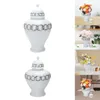 Storage Bottles Ceramic Vase Organizer Display Table Centerpieces Tea Jar Porcelain Ginger Temple For Desk Home Party Livingroom