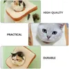 Dog Apparel Collar Outfit Anti Licking Bread Pet Supply Cat Toast Neck Cone Protective Cotton Shape Decor Soft