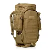 Sacs Outdoor Military combinés sac à dos 70L à grande capacité Multifonction Rifle Rucksack Men Travel Trekking Tactical Assault Knapsack