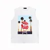 purple brand t shirts designer t shirts for men trendy men's vest fashion sleeveless clothes BPUR081 Coconut Tree billboard print vest vest size S-XXL