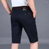 Men's Shorts 2024 Summer Arrivals Elastic Force Casual Short Pants Male Business Straight Loose Solid Colar Plus Size