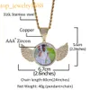 Iced Out Cubic zirkoon hanger kettingen mannen en vrouwen aangepaste foto geheugen medaillons massief beeld nekjes Hip Hop sieraden gepersonaliseerde roestvrijstalen ketens