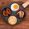 Pans 4 Hole Frying Pot Pan Thickened Omelet Non-stick Egg Pancake Steak Cooking Ham Cookware