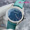 AP Machinery Wrist Watch Millennium Series Womens 77266BC Frost Gold Craft Blue Ripple Digne avec conception de pointeur unique