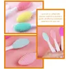 Make-upborstels 5 pc's dubbelzijdige lip borstel scrub exfoliator siliconen scrubber silicagel exfoliërende gezichtsgereedschap