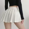 Юбки Deeptown Summer Sexy Mini с короткой женской высокой талией винтажная плиссированная юбка корейская теннисная белая черная