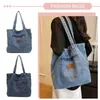 Sacs à bandouliers Femmes Sac Luxury Designer Denim Embrayage de grande capacité Sous-bras Simple Femelle Commuter à main pour voyages de bureau