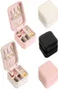 Portable Small Jewelry Box Women Travel Jewellery Organizer PU Leather Mini Case Rings Earrings Necklace Holder Display Storage Ca7388338