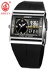 Marka OHSEN LCD Digital Core Watch Waterproof Outdoor Sport Watches Alarm Chronograph Podświetlenie Czarna guma na rękę L7726478