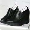 Casual Shoes Platform Pumps Plus Size Women Genuine Leather Wedges High Heel Vulcanized Female Round Toe Sneakers