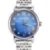 Uomini automatici Guarda la cornice in ceramica blu Night Night Flare orologio da polso Muovo meccanico MECCANICO 42 mm Cinghia metallico esteso Filla pieghevole orologio sportivo