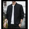 Chaquetas para hombres primavera otoño otoño breakbreaker masculina chaqueta bombardero cremallera abrigo de manga larga collar collar impreso motocicleta casual