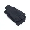 Gants de cyclisme sparsil femmes hommes demi-doigts cachemire gant gant court laine tricotée mitten hiver chaud unisexe stretch sans doigt