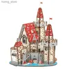 Puzzles 3D Carton de bois 3d en bois en bois puzzle princesse Paradise château toys pour enfants filles house arbre modèle d'anniversaire cadeau y240415