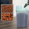 Hundebekleidung Haustier Lagerbehälter luftdicht kleiner Spender mit Messung Tasse 4 Dichtschnallen für Katzenvögel Samen