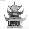 3D головоломки Yueyang Tower 3D DIY Metal Crowzle Creative Childrens Education Toys Y240415