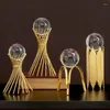 Decorative Plates Creative Glass Ball Crystal Ornaments Home Living Room Decorations Modern Minimalist Office Front Desk Furnishings