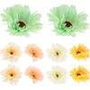 Decorative Flowers 10 Pcs Autumn Gerbera Artificial African Daisy Heads Headdress DIY Sunflower Decor Fake Crafts Silk Daisies Seaside