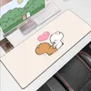 Muisblokken Pols Rustt MilkMochabear Computer Mouse Pad Gaming Kawaii Anime PC Gamer Desk Accessoires Keyboard MousePad Cabinet Mat Office XXL Large