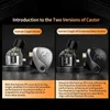 Castor in Ear Hifi Earphone 2 Dynamic High-End Sundable Armature Bilanced Aurbarie Monitorano Casili Annullamento Earbù 240314