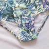 One-Pieces Flower Print Girls Kinder ein Stück Badeanzug 2024 Sommer Mädchen Kid Badebekleidung Falbala Kinder Strand Badeanzug Monokini Y240412