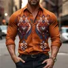 Casual shirts voor heren Hawaiiaans strandhemdpatroon Bloem geborsteld Geel rood blauw groen licht Outdoor Buiten lange mouwen Top Street Wear