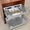 Kitchen Storage Space Aluminum Bowl Basket Damped Rail Cabinets