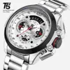 T5 Brand Luxury Black Gold Male Watch Military Quartz Sport Wrist Watch Men Chronograph Waterproof Mens Watches Sport Wristwatch T233i