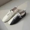 Scarpe casual Phoentin 2024 Flat da donna primaverile Pompe a basso tallone in pelle a basso tallone di punta quadrata più taglia 43 ft2133