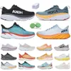 Hokah One Bondi Clifton 8 Running Shoes Hokahs Sneaker Cool Grey Triple Black White Orange Amber Yellow Goblin Blue Red Outdoor Trainer