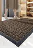 Carpets Nordic Entrance Doormat Rubber Anti Slip Bottom Door Rug Bedroom Living Room Carpet Plaid Dustproof Floor Mat Home Decor