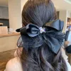 Zrób kręconą dziewczynę ~ 2023 Summer New Black Lolita Style Bow z Diamond Top Spring Clip