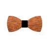 Bow Ties Handmade Cork Wooden For Men Wedding Party Unique Accessories Neckwear Solid Color Whole Butterfly