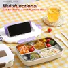 Bento Boxes Thermal Isolation Bento Lunch Box New 3/4 Rids Leakproof Table Box Dålig bärbar matvarmare Box Adult L49