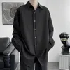 Serie di astinenza da uomo Serie di astinenza Eleganza Drape retrò camicia bianca a maniche lunghe