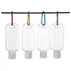 Speicherflaschen 5pcs 50 ml Reise Kunststoff Clear Flip Cap Keychain Leckschutz leerer Squeeze -nachfüllbares Behälter für flüssiges Gel