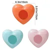 Storage Bottles Heart Shape Food Cover Plastic Wrap Rack Wall-mounted Box Punch-Free Dustproof