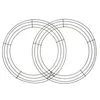 Fleurs décoratives 2pcs Iron Circle Courte de couronne de fil Fire de fil Cadres floraux pour la base de bricolage de Noël