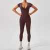 Aktive Sets sexy Jumpsuit Fitnessstudio -Set Frauen Training Yoga Anzug Sportswear Sport Nylon Fitness Stromporen Stretch Training Bodysuits