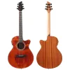 Гитара 40 -дюймовая электрическая акустическая гитара 6 струнных народная гитара натуральный цвет дизайн резания Guitarra с бесплатной сумкой для эквалайзера