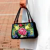 トートズナショナル刺繍キャンバス両面の小さなバッグレディ女性ハンドバッグレジャートレンドレトロ財布とハンドバッグバッグ