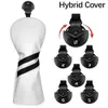 White Golf Club Headcover for Driver Fairway Wood Hybrids Set Cover Rod Sleeve PU Protective 240411