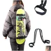 Bolsas ao ar livre Shoder Longboard ajustável para transportador Backpack Belts Skateboards Snowb Drop Delivery Sports ao ar livre Dhjdt