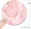 Mauspads Handgelenk ruhen rund rosa Gold Marmor Maus Pad Premium-strukturierte kleine Mausmatte mit wasserdicht
